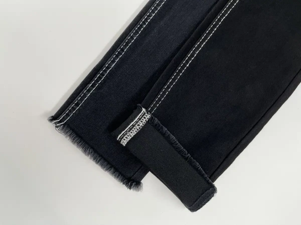 Premium Special Midnight Black Stretch Denim Cloth BT1067 (2)