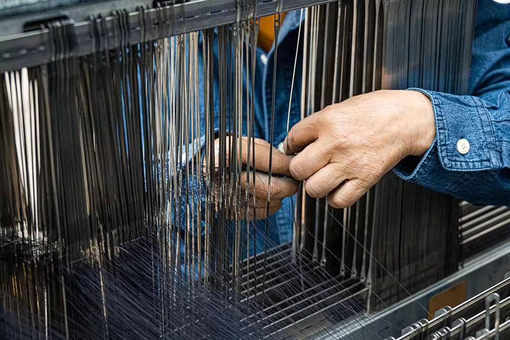 weaving denim fabric process