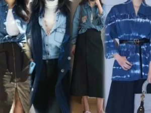 lady shirting denim