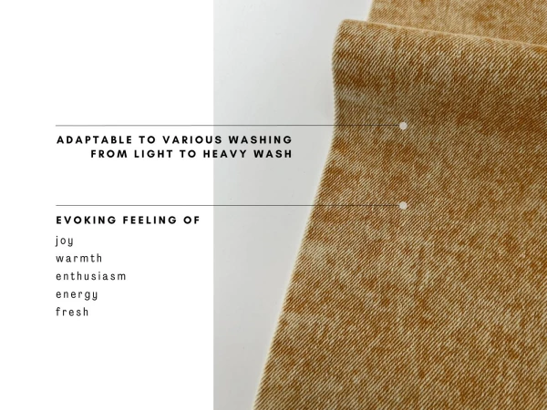 orange yellow denim fabric