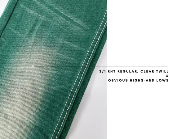 grass green denim fabric