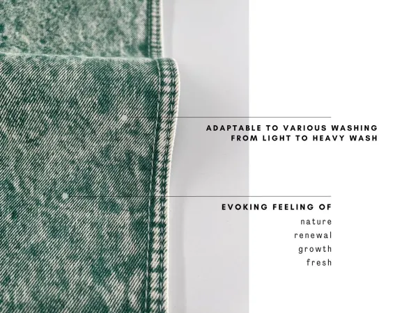grass green denim fabric