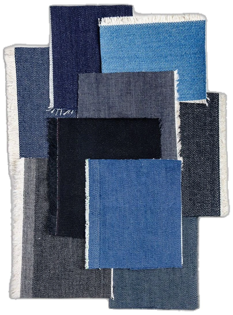 Many types of denim fabrics