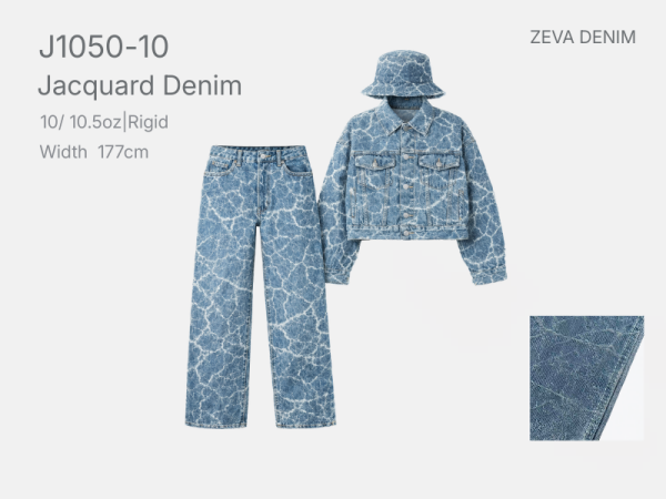 Jacquard Denim Fabric With Cracked Design For Men Jean