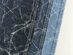Jacquard Denim Fabric With Stylish Cracked Surface Design