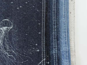 Jacuqard Denim Fabric With Deep Sea Pattern 1
