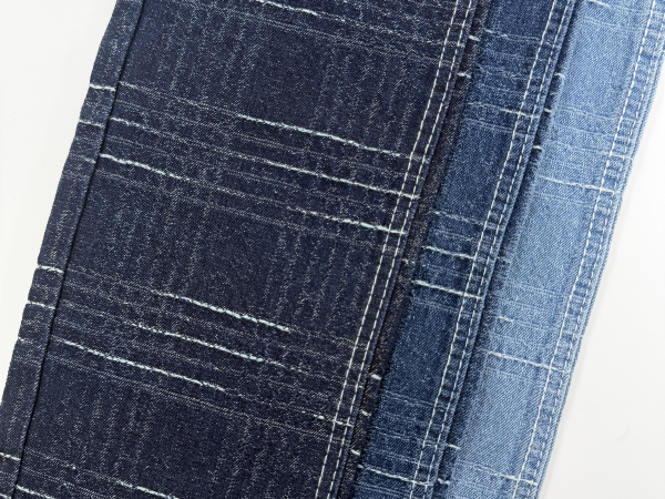 Bold Stripe & Check Jacquard Denim