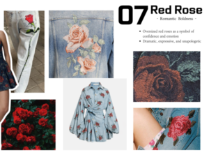 floral jacquard denim