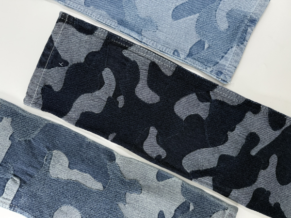 irregular patchwork denim fabric