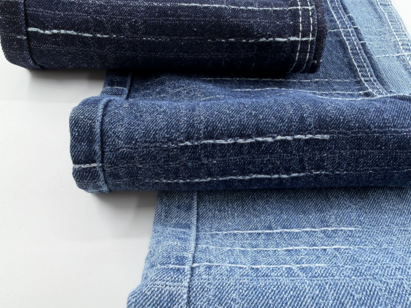 Bold Stripe & Check Jacquard Denim