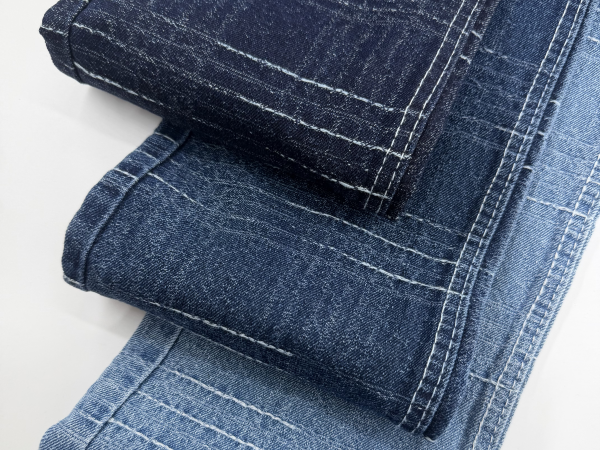 Bold Stripe & Check Jacquard Denim