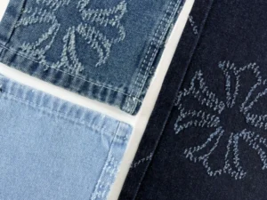 A Directional Texture Approach to Modern Floral Denim Design