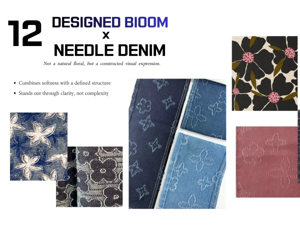 A Modern Engineered Floral Texture for Contemporary Denim