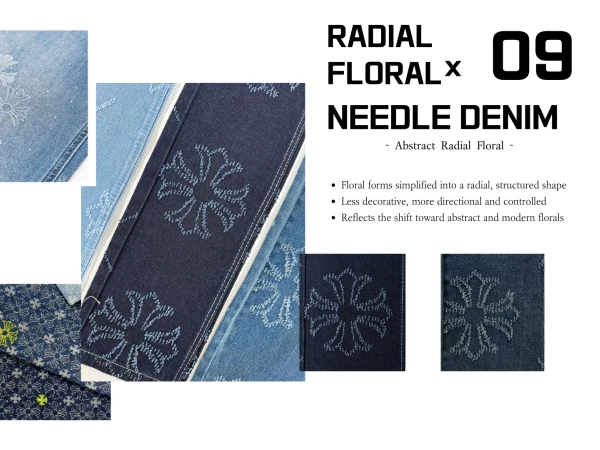 A Directional Texture Approach to Modern Floral Denim Design