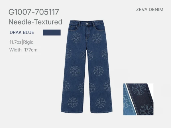 A Directional Texture Approach to Modern Floral Denim Design