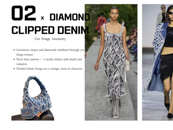 Diamond & Stripe Clipped Denim More Stylish Jacquard Denim For Lady Jean & Kid Jean