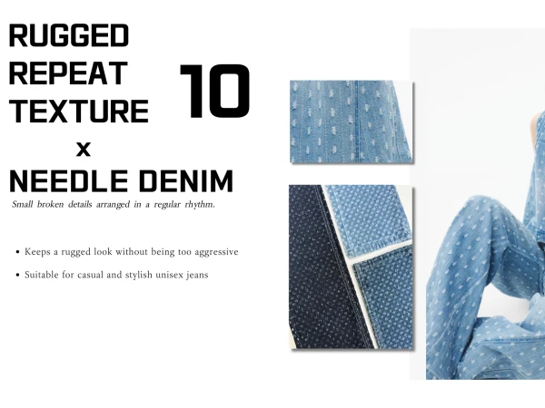 Small Broken Rhythm Needle-Punched Denim