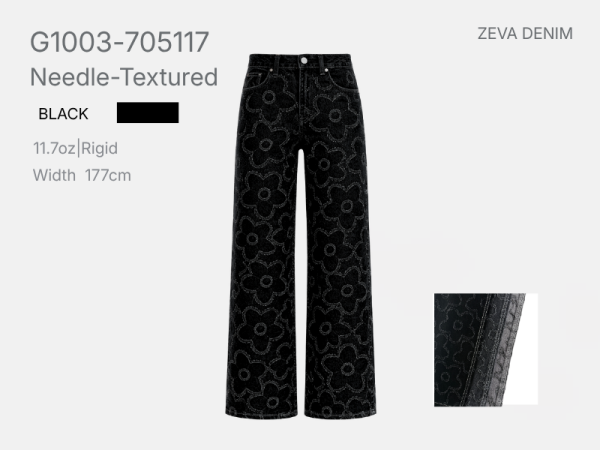 black-needle-punched-denim-jeans-floral-textured-denim-fashion
