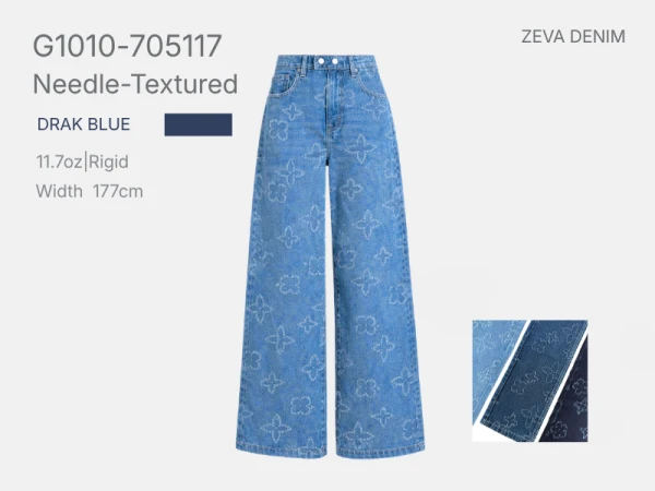 A Modern Engineered Floral Texture for Contemporary Denim