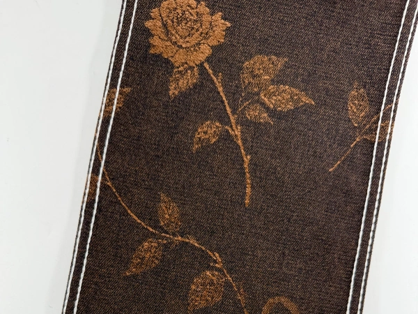 Ribbon Blouquet Flocking Jacquard Pattern Design