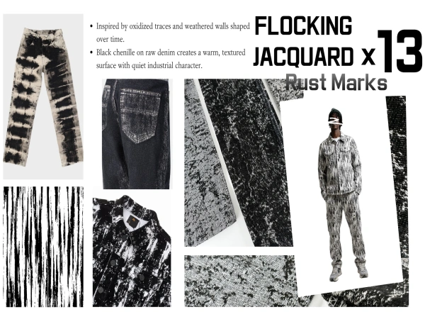 industrial-texture-denim-fabric-rust-marks-flocking-jacquard-fw26-27